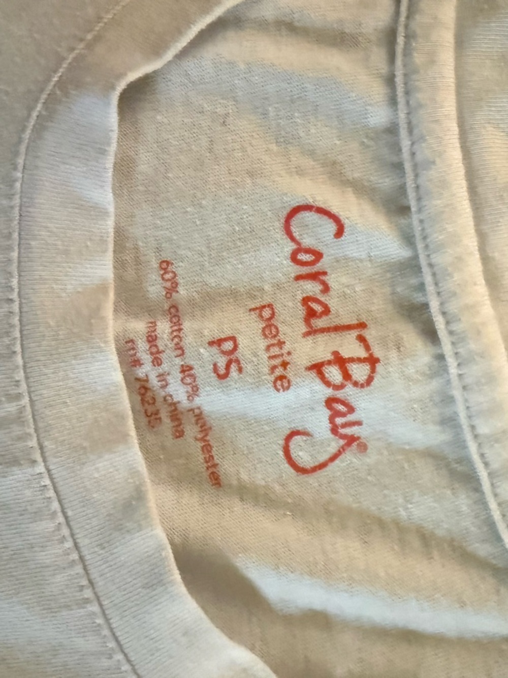 Coral Bay Kids Bottoms - Cream with Coral Logo